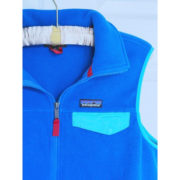 Patagonia Men's Lightweight Snap-T Synchilla Fleece Vest Medium Two-Tone Blue - Picture 4 of 7